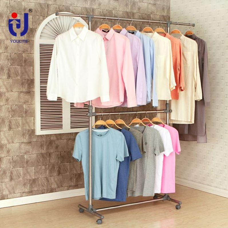 Charming Clothesline Folding Commercial Garment Rack