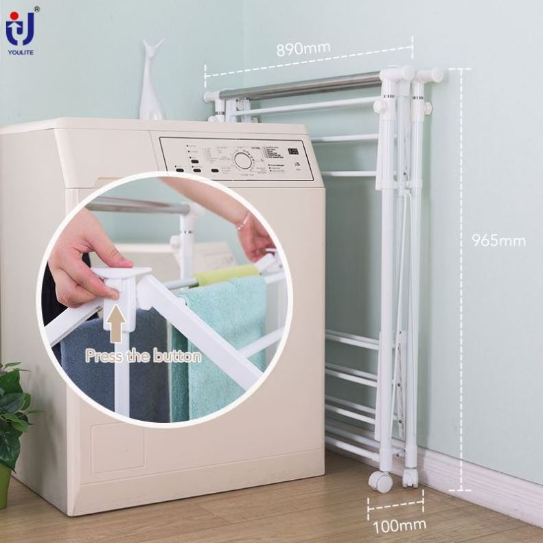 Good price foldable living room laundry hanging drying clothes rack