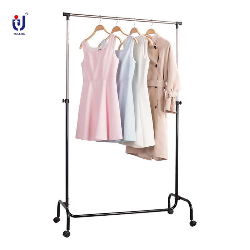 Adjustable double bar standard rod metal garment rack