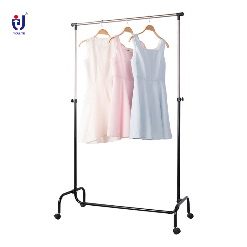 Adjustable double bar standard rod metal garment rack