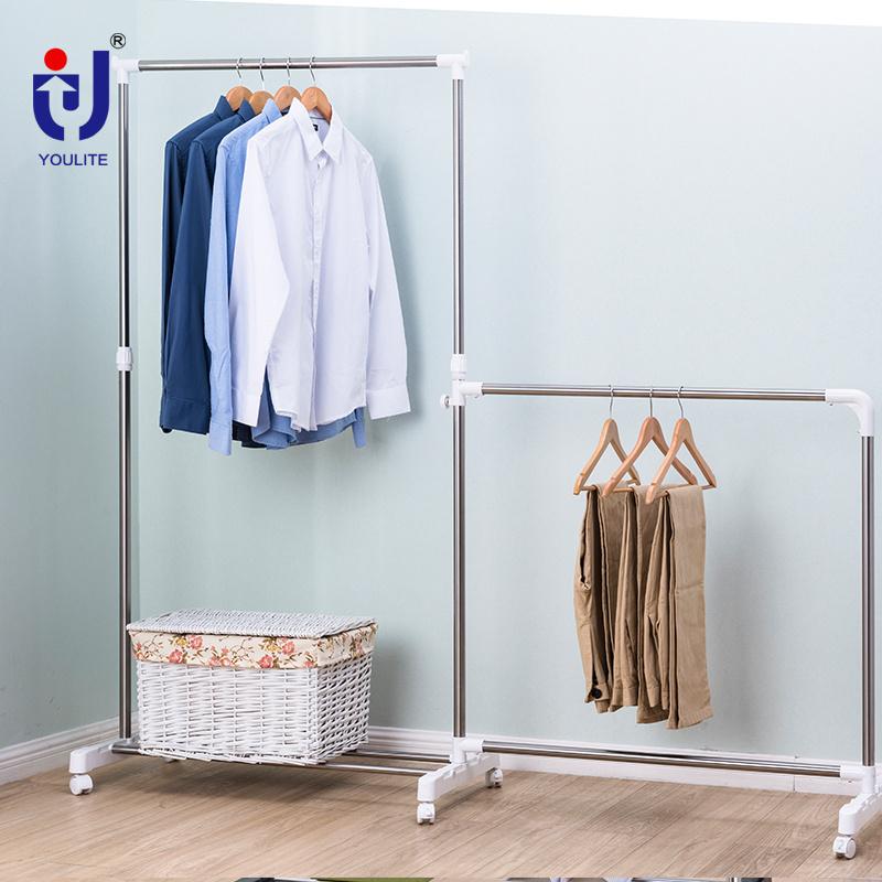 Spacious Japanese Mounted Folding Wall Clothes Hanger Rack