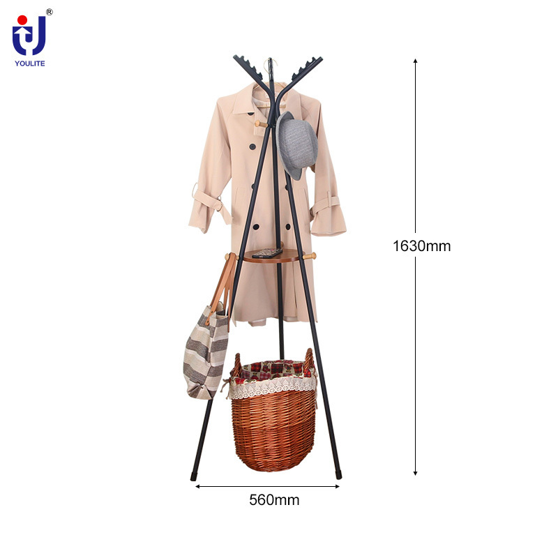 Industrial Antique Style Furniture Free Standing Metal Hat And Floor Coat Clothes Stand Rack Hanger