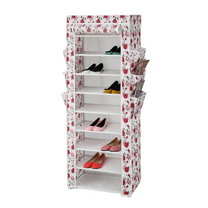 Space saver easy to assemble 8 shelf hanging shoe rack