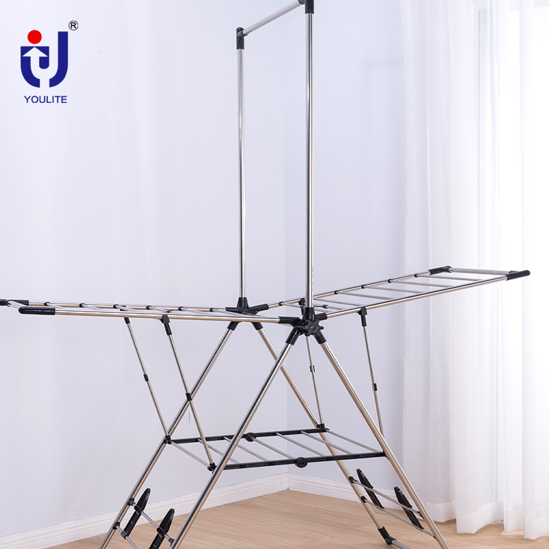 Easy home free standing clothes hang drying rack