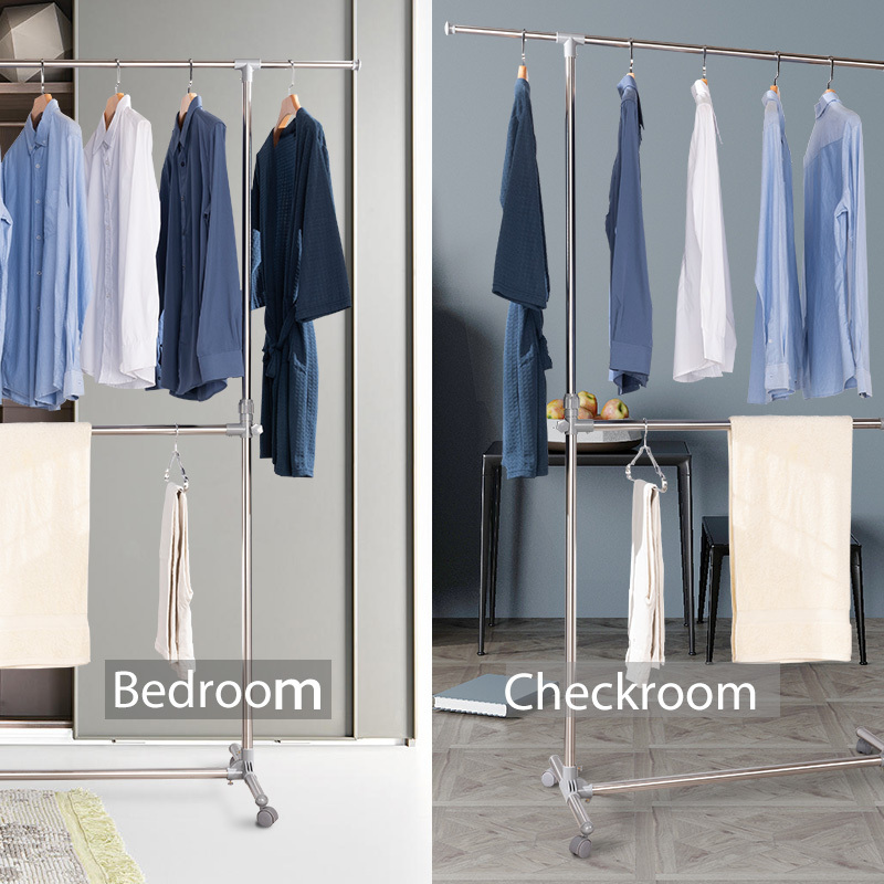 Charming Clothesline Folding Commercial Garment Rack