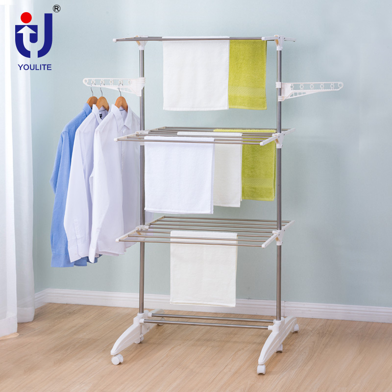 Portable aluminium laundry rack for drying clothes