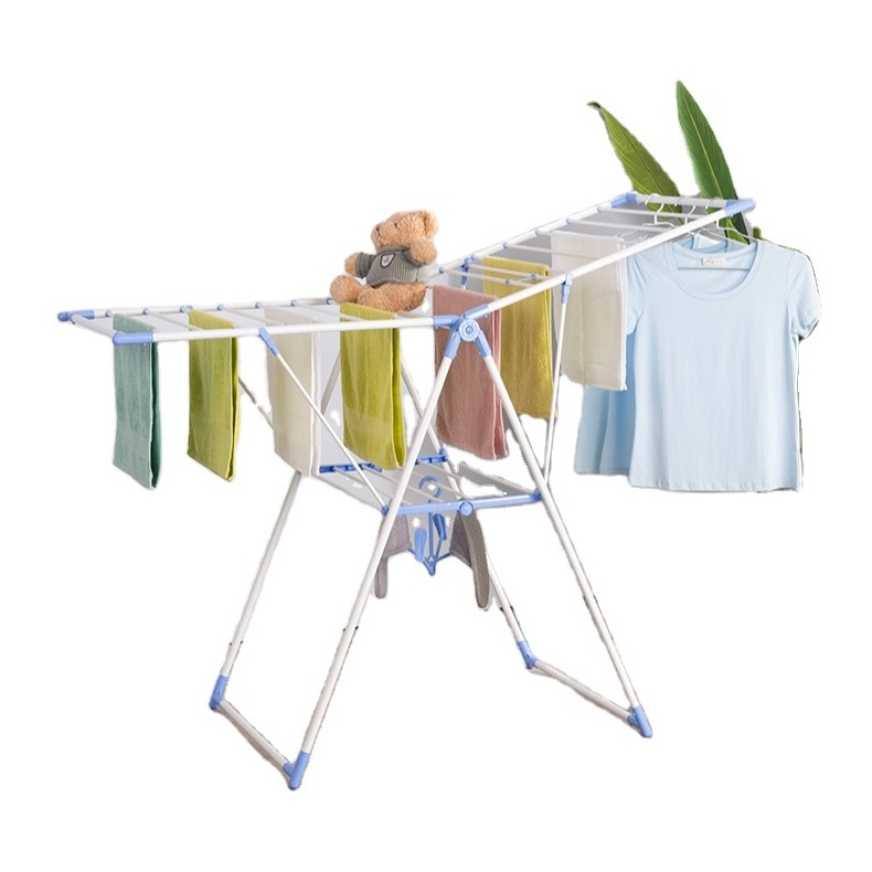 Space Saving Movable 4 Tiers Towels Hanger rack Stainless Steel Laundry clothes Drying Racks