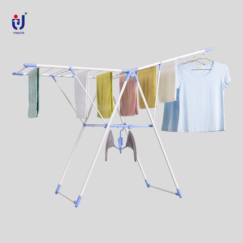 Space Saving Movable 4 Tiers Towels Hanger rack Stainless Steel Laundry clothes Drying Racks