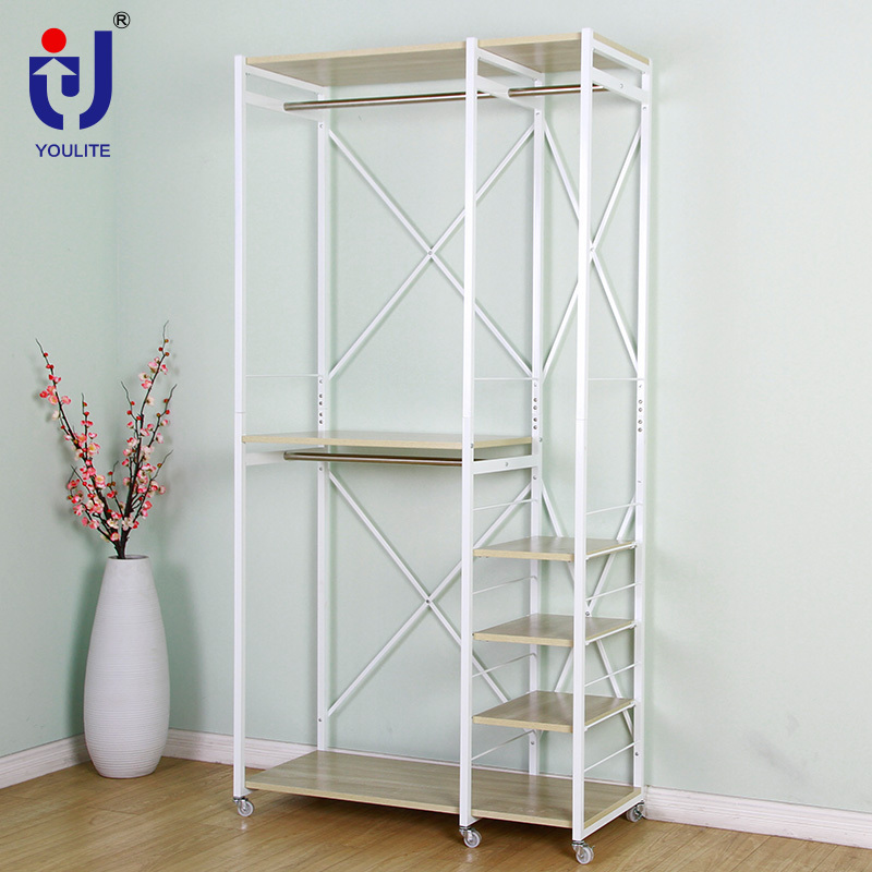 Stands Children's Wood Boutique Shelf Retail Z Portable Brass Gold Wall Store Rack Clothing Display Racks