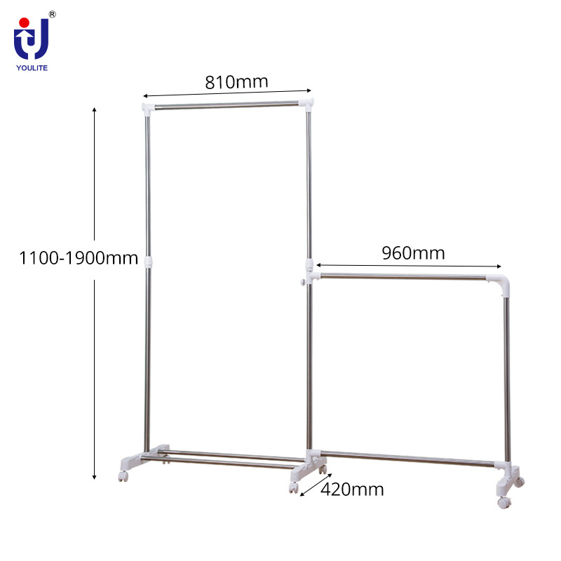 Spacious Japanese Mounted Folding Wall Clothes Hanger Rack