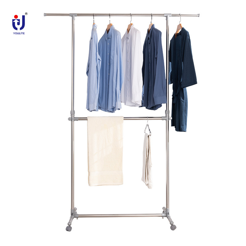 Charming Clothesline Folding Commercial Garment Rack