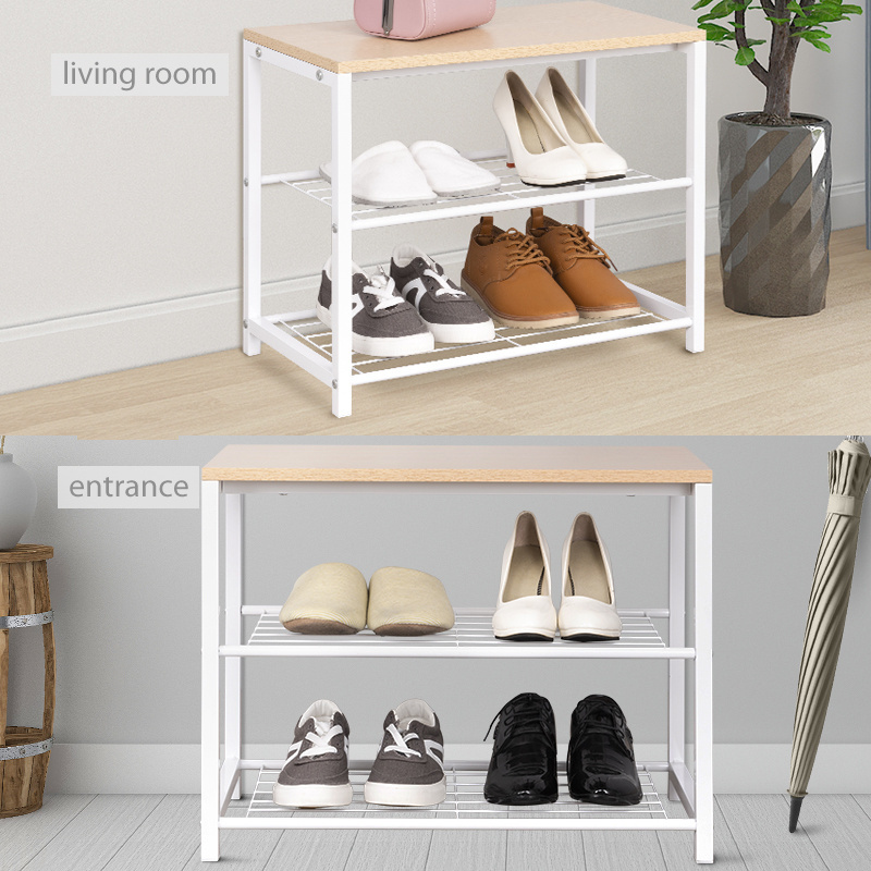 Modern Design Floor Clothes Display Stand Shoes Storage Home Use Garment Rack Bedroom Clothes Rack