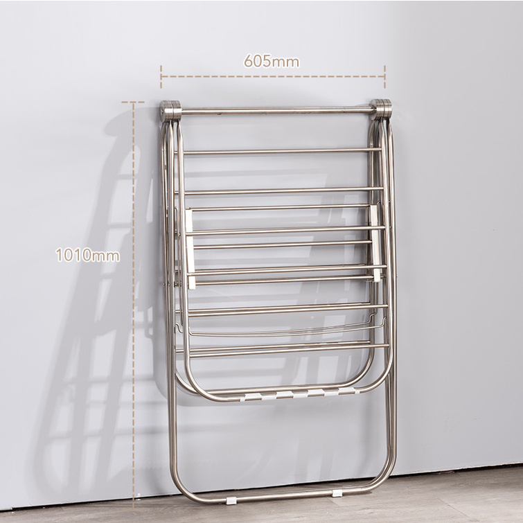 Stainless steel ceiling clothes folding drying rack