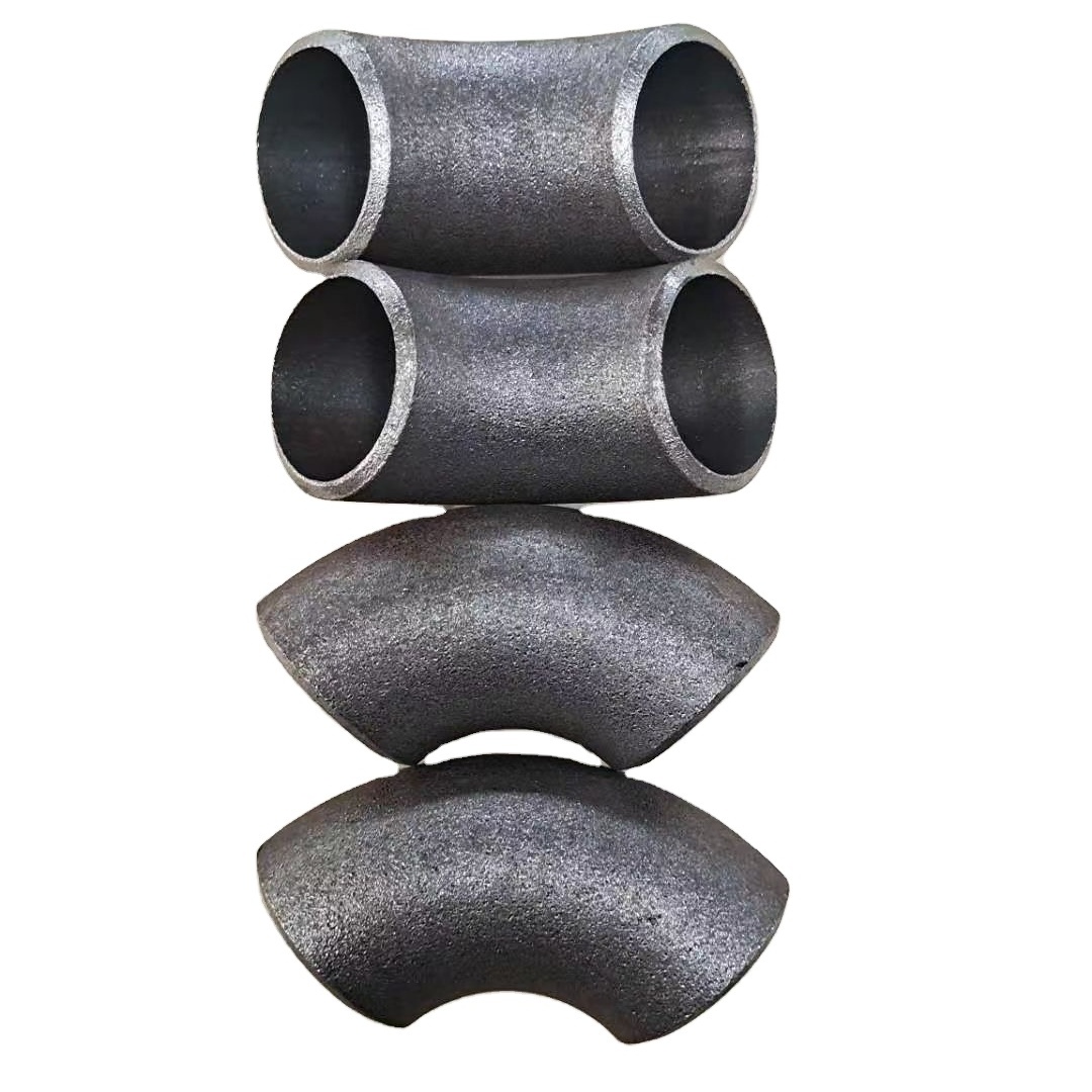 low price factory wholesale black paint low price factory whole Carbon Steel Butt Welded 90 degree Seamless pipe fittings elbow