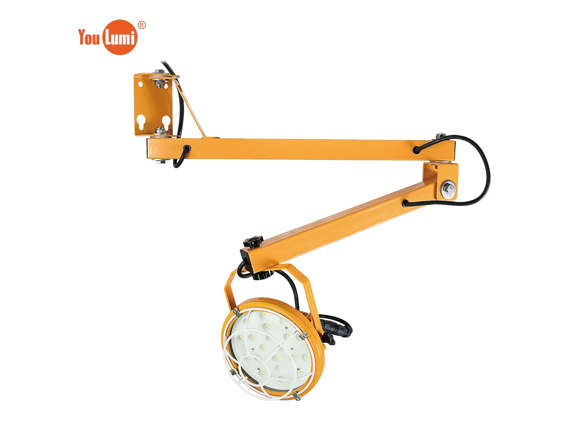 20W 30W 40W 50W Ip65 Waterproof led work lights 360 Degree swing arm loading dock light for warehouse