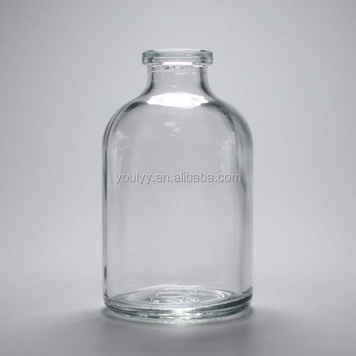 Clear and amber 100ml glass vials