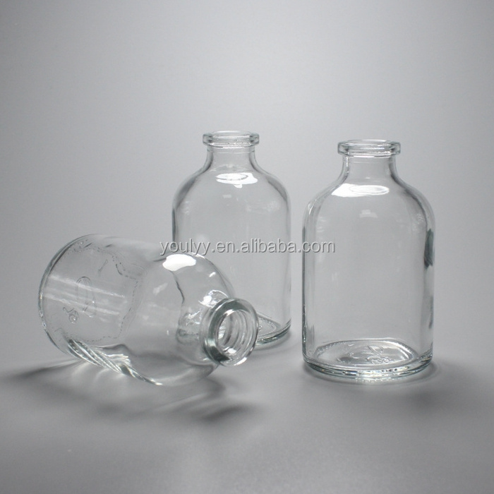 Clear and amber 100ml glass vials