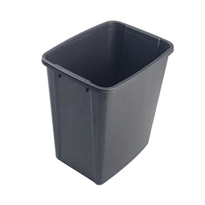 Black square large capacity plastic garbage bin household and commercial kitchen and bathroom storage bin