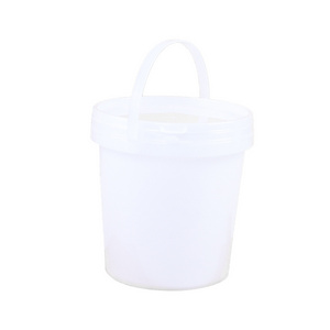 Circular transparent plastic hand-held sealed bucket, milk tea plastic bucket ice powder bucket, food storage bucket