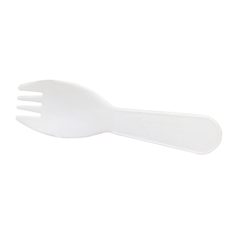 Disposable plastic spoon white cake dessert fork transparent bag independent packaging spoon and fork integrated