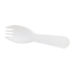 Disposable plastic spoon white cake dessert fork transparent bag independent packaging spoon and fork integrated