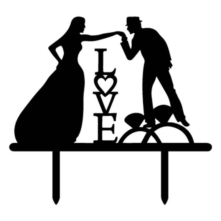 New Wedding Acrylic Wedding Cake Topper For Cake Decoration