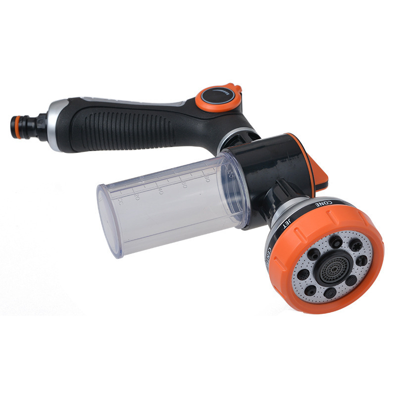 Premium High Pressure Hose Nozzle-Hose Sprayer with Bottle-Car Wash Foam Gun 8 Spray Pattern