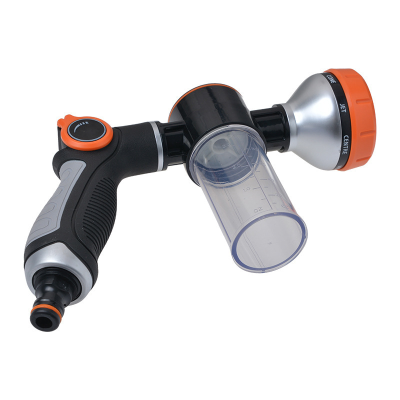 Premium High Pressure Hose Nozzle-Hose Sprayer with Bottle-Car Wash Foam Gun 8 Spray Pattern