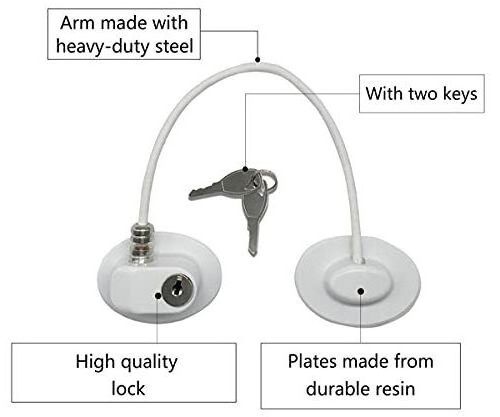 Baby Refrigerator Lock With 2 Keys Fridge Freezer Lock Child Proof Safety Lock