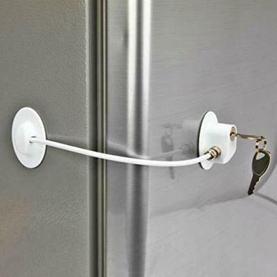 White Refrigerator Door Lock With Keys Fridge Freezer Lock Child Safety Lock