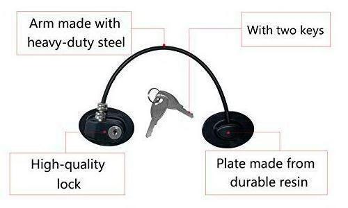 Refrigerator Door Lock with 2 Keys, File Drawer Lock, Freezer Door Lock