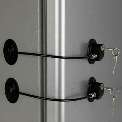 Refrigerator Door Lock with 2 Keys, File Drawer Lock, Freezer Door Lock