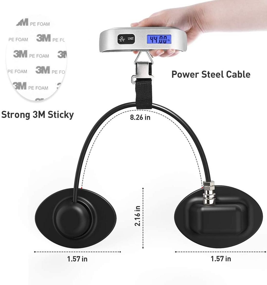 Refrigerator Lock, Childproof Fridge Lock with Magnetic- Strong Adhesives and Cable, Super Convenience