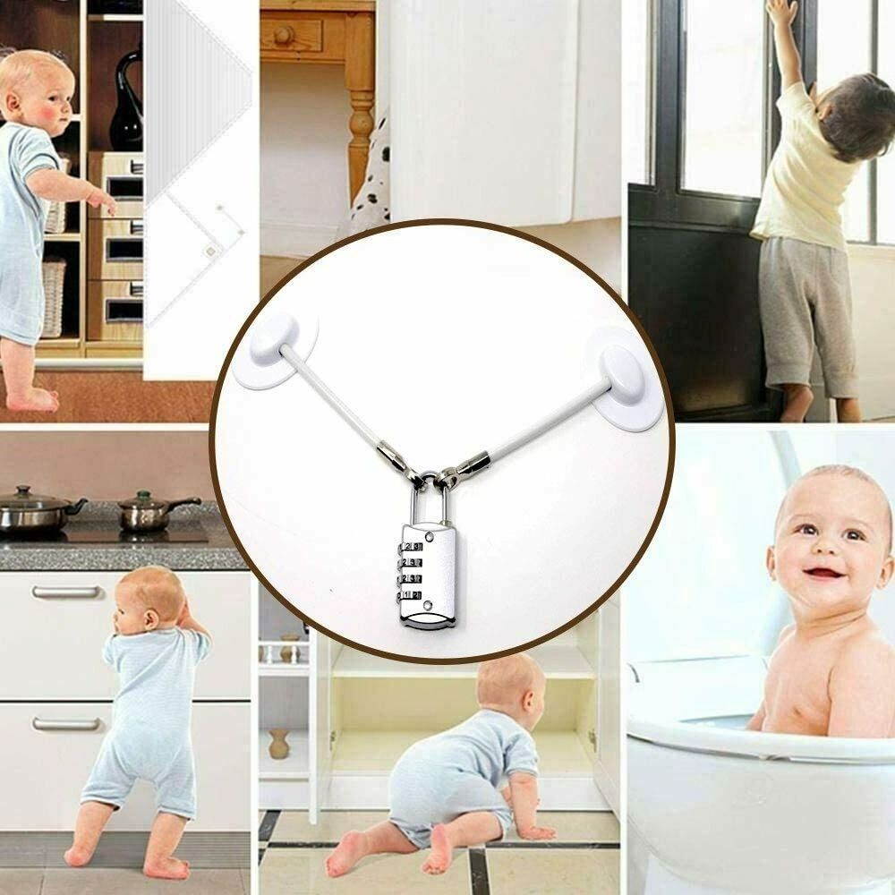 Refrigerator Door Fridge Locker Guard Child Baby Security Lock Without Padlock