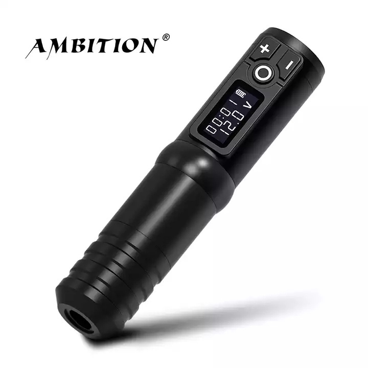 Ambition 1950mAh Rechargeable Wireless Tattoo Pen Japan Coreless Motor Digital Rotary Tattoo Cartridge Machine