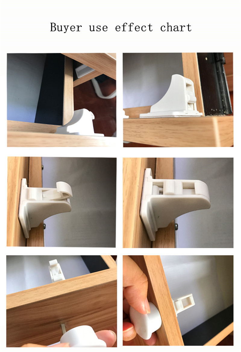 Magnetic Cabinet Locks for Baby Proofing- Child Proofing Cabinet Latches - Invisible Design -  Adhesive - No Drill, Tools or S