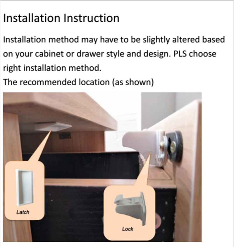 Magnetic Cabinet Locks for Baby Proofing- Child Proofing Cabinet Latches - Invisible Design -  Adhesive - No Drill, Tools or S