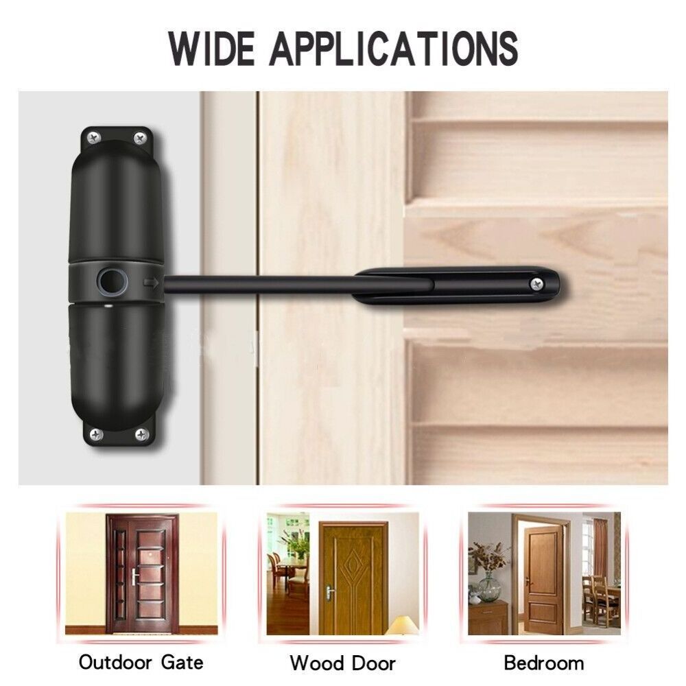 Heavy Duty Door Gate Closer Spring Loaded Adjustable Surface Mounted Fire-proof