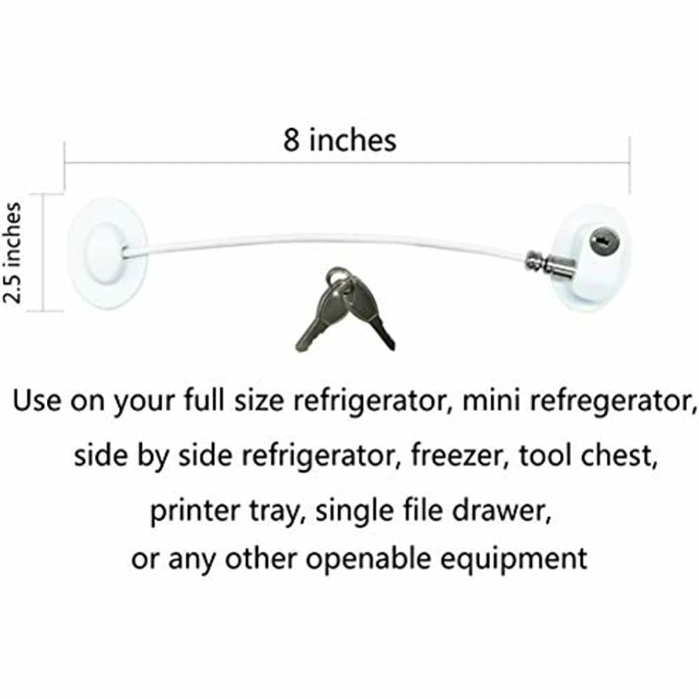 Child Safety Cabinet Baby Refrigerator Lock With 2 Keys