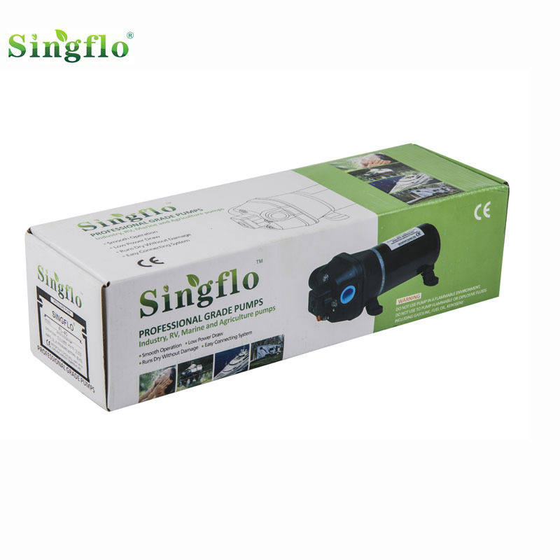 Singflo 12V &24V dc 17LPM 4.5 GPM FL-40  40 PSI high flow small electric rv dc diaphragm water pump for Marine