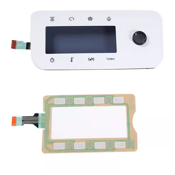 Custom PET/PC membrane keypad graphic overlay design touch panel switch with Transparent clear window