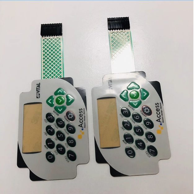 Custom PET/PC membrane keypad graphic overlay design touch panel switch with Transparent clear window