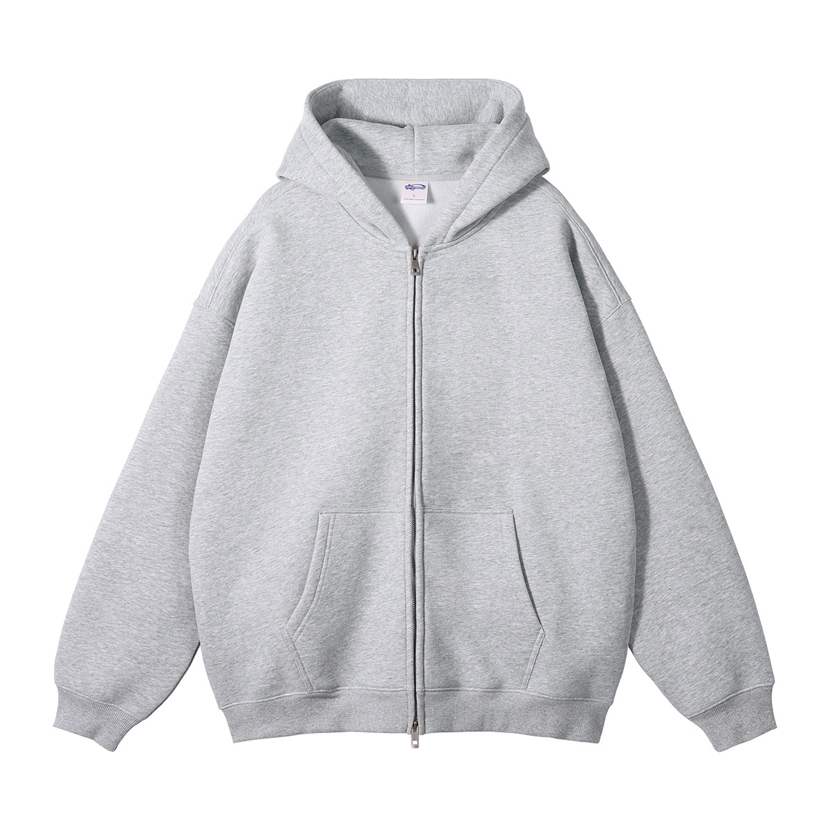 Custom Logo Unisex Blank Hoodies Wholesale High Quality 400gsm Cotton Zip Up Hoodie