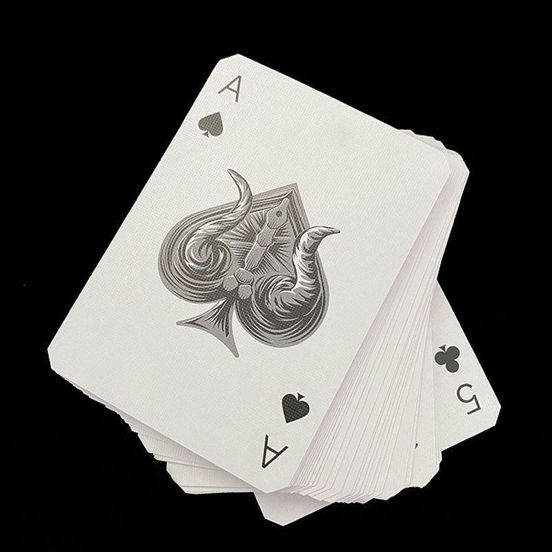 OEM Custom 52-55 cards casino poker printing luxury black core paper playing cards game set