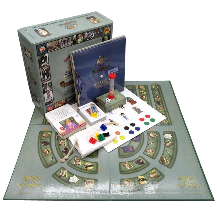 Custom different styles board game and box set printing with dice token spinner game