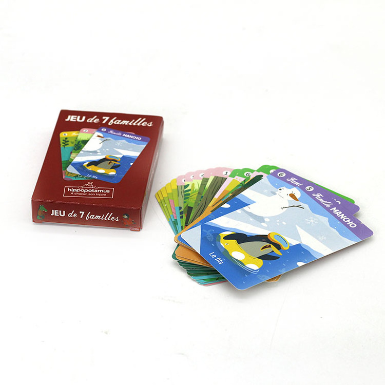 Manufacturer custom anime cards talking flash card cartoon playing cards for kids