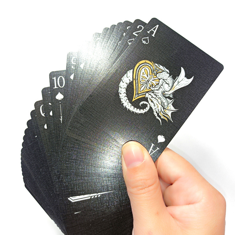 Manufacturer custom black core paper high quality personalized playing cards poker printing game cards quality card decks