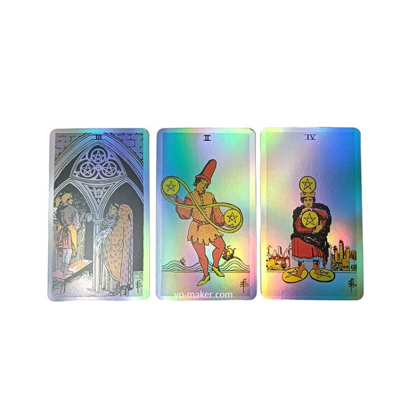 Large holographic cards maker customize trading cards pack custom playing collection tarot cards