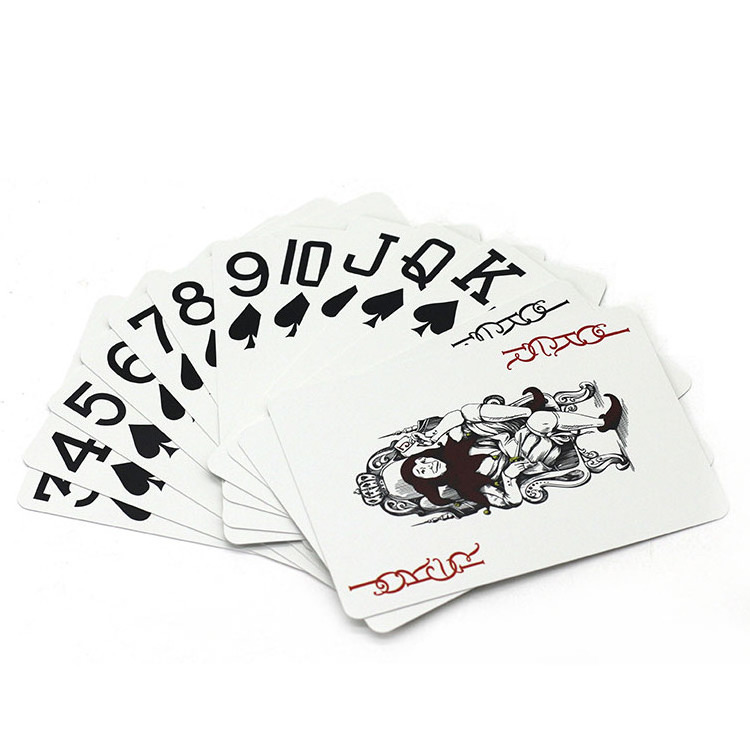 Top quality triplex black core paper playing cards jumbo index and PVC poker for casino and club