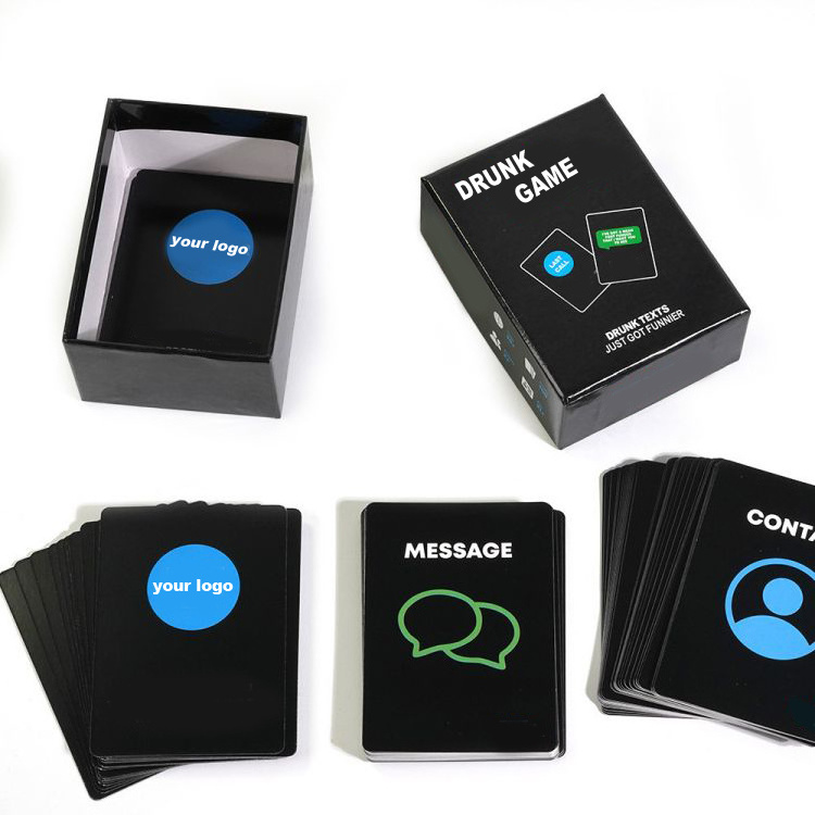 Offer Sample Theme Drinking Physical Health Playing Card Game With Customize Box